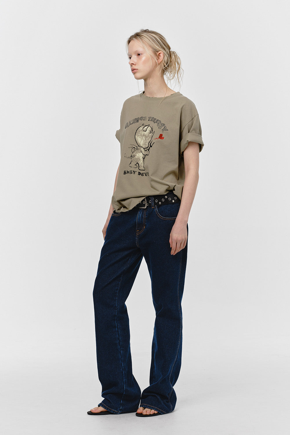 SUNBURNPROJECT BABY DEVIL T-SHIRT, KHAKI