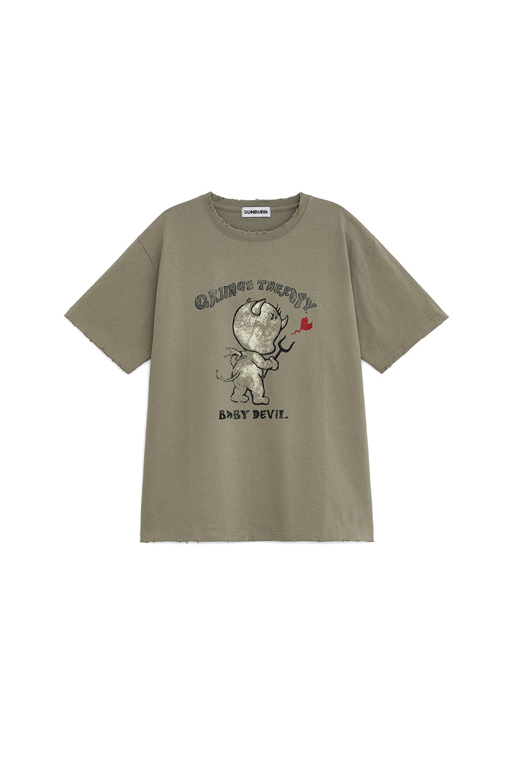 SUNBURNPROJECT BABY DEVIL T-SHIRT, KHAKI