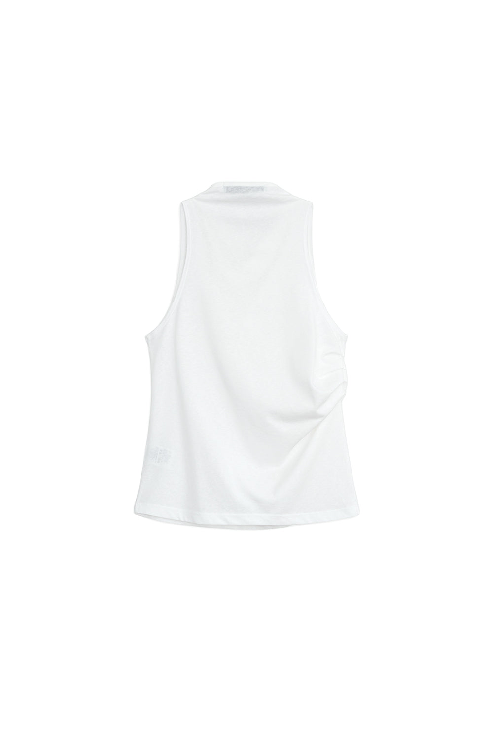 SUNBURNPROJECT PIN TUCK HALTER NECK SLEEVELESS TOP, WHITE