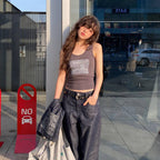 LUCKY CHOUETTE [CASPER X CHOUETTIES] Casper Graphic Sleeveless T-Shirt (dark grey) LATAX26960GYD
