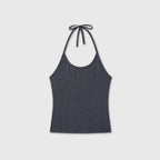DIVEIN WOMEN HALTER NECK STRAP TOP (CHARCOAL)