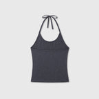 DIVEIN WOMEN HALTER NECK STRAP TOP (CHARCOAL)