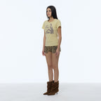 GILA ARCHIVE DANGER GIRL CROP T-SHIRTS_YELLOW