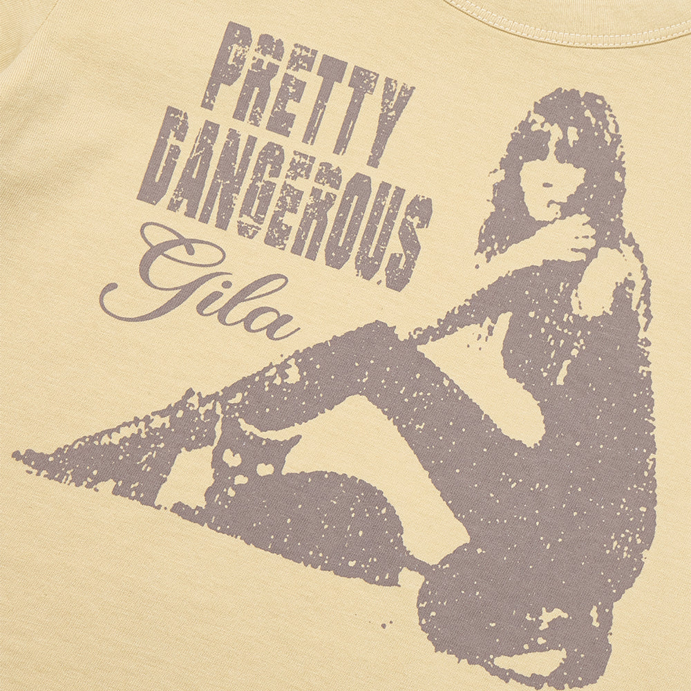 GILA ARCHIVE DANGER GIRL CROP T-SHIRTS_YELLOW