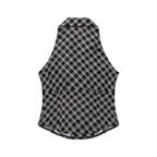 FANCY CLUB POCKET CHECK HALTERNECK TOP (BLACK) F26QB137