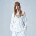 DEINET RAW V LONG SLEEVE IN WHITE