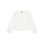 OHESHIO DOT PATCHWORK BLOUSE, WHITE