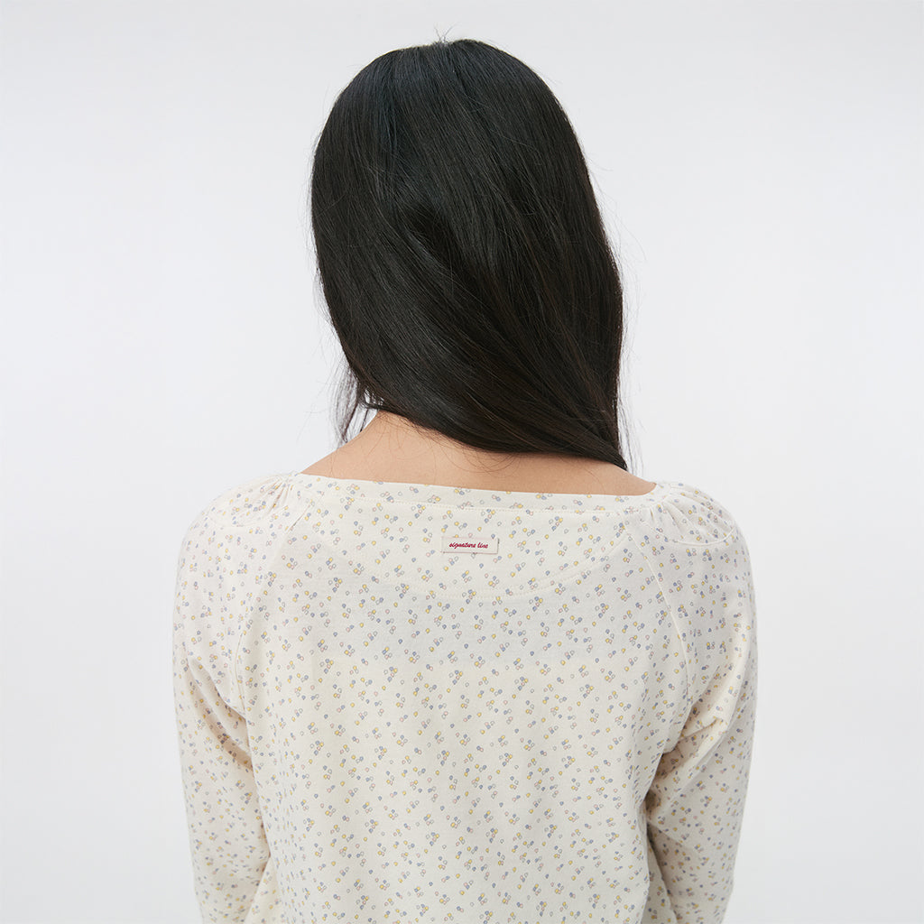 OHESHIO BALLOON PATTERNED RAGLAN T-SHIRT, IVORY