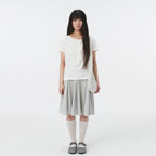 OHESHIO FRILL JERSEY T-SHIRT, IVORY