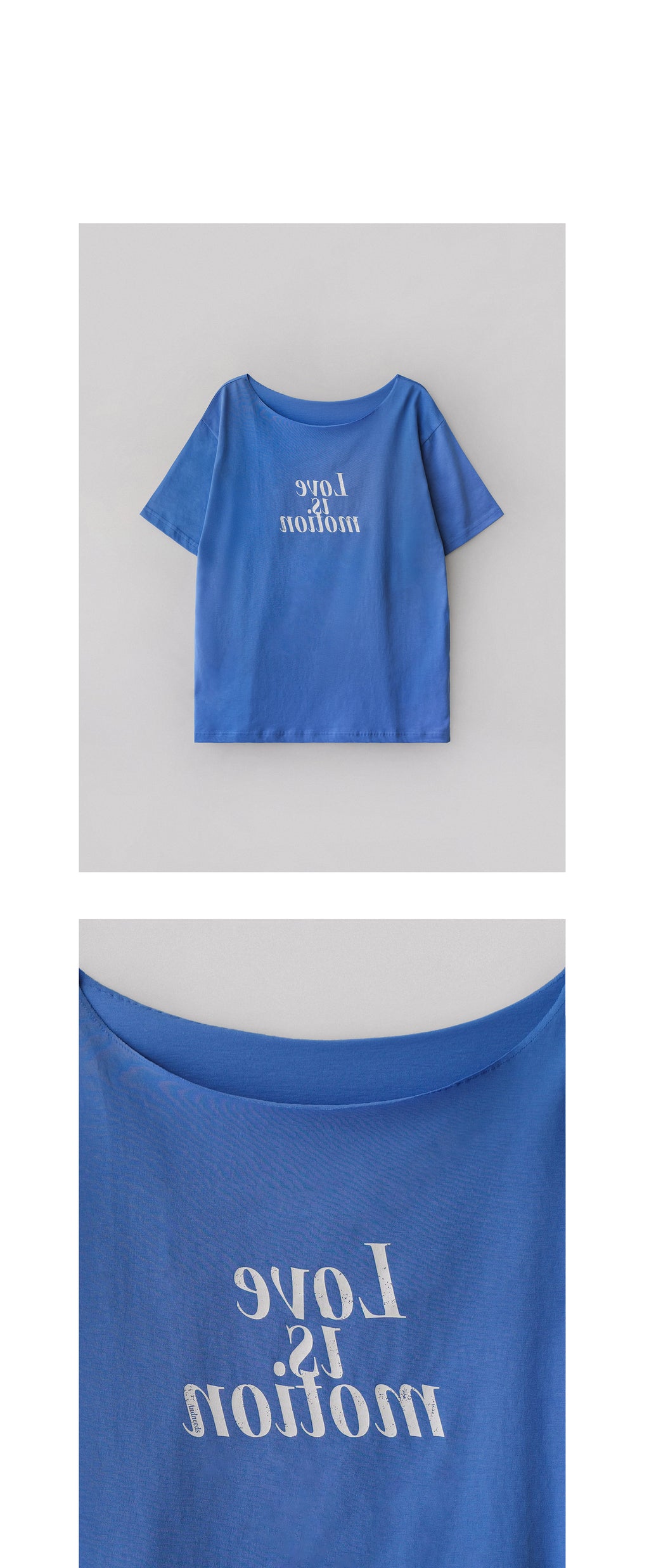 ANDNEEDS Love is motion half tee (blue)