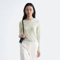& Other Stories Long Sleeve Jersey Top (Grey/Green Checked)