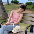 SOMEWHEREBUTTER [3rd] Shirring Halter Sleeveless - Light Pink