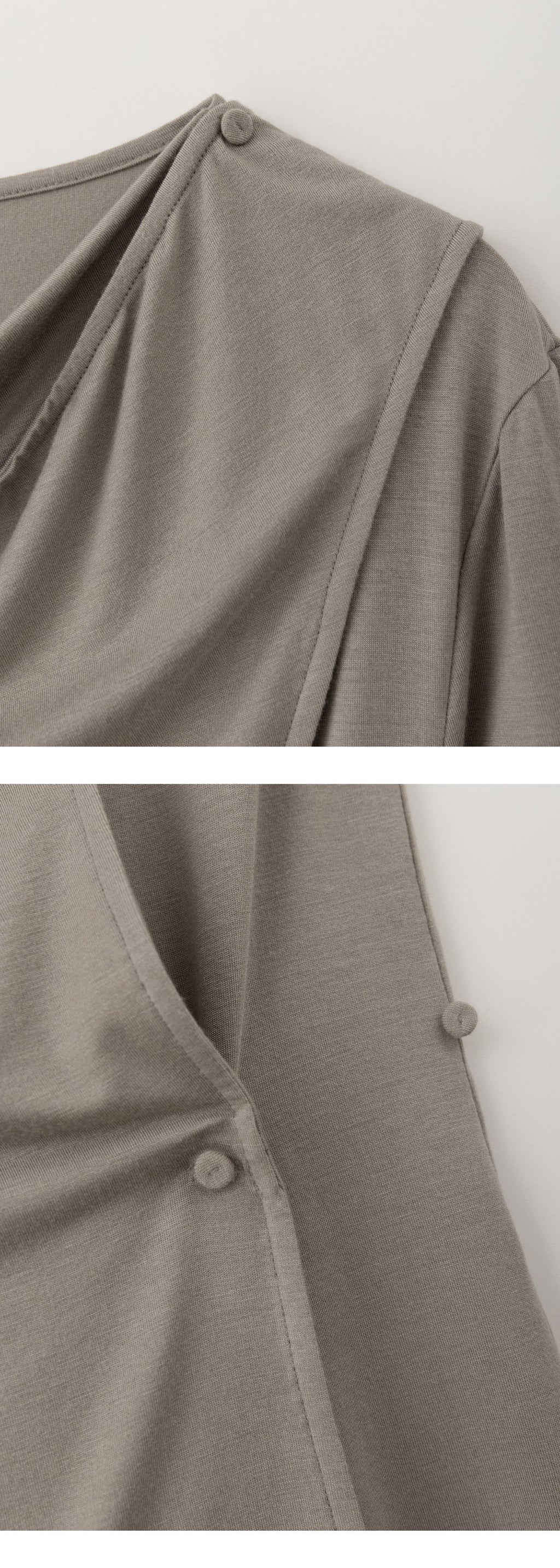 EAAH DRAPE WRAP BLOUSE (TAUPE)