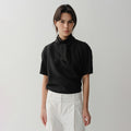 EAAH CERA SCARF BLOUSE (BLACK)