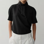 EAAH CERA SCARF BLOUSE (BLACK)