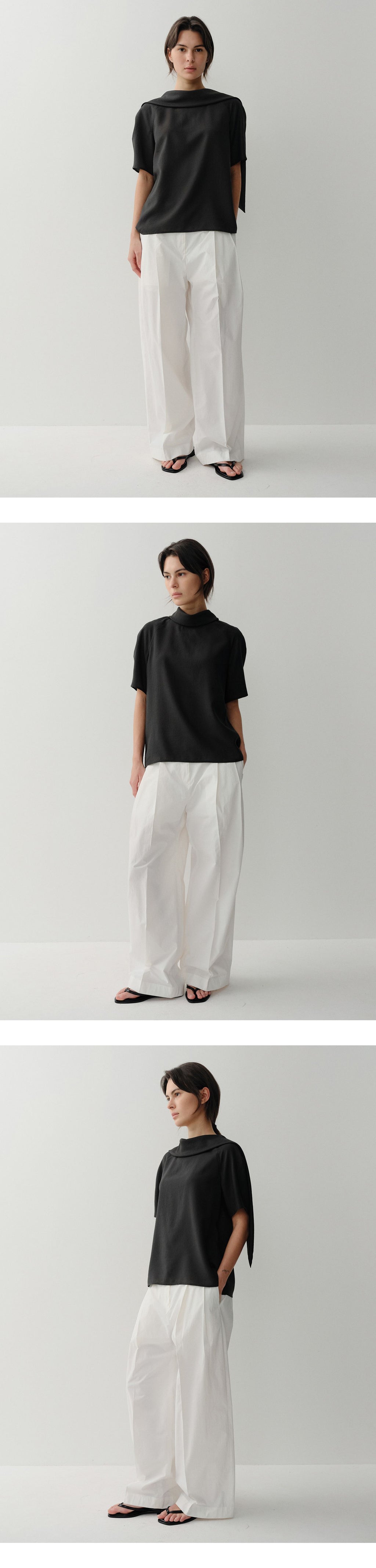 EAAH CERA SCARF BLOUSE (BLACK)