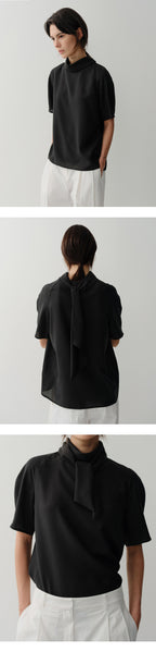 EAAH CERA SCARF BLOUSE (BLACK)