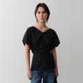 EAAH REIN V NECK BLOUSE (BLACK)