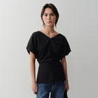 EAAH REIN V NECK BLOUSE (BLACK)