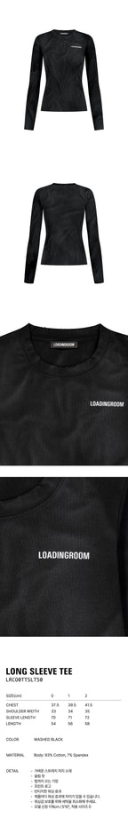 LOADINGROOM LONG SLEEVE TEE [WASHED BLACK]