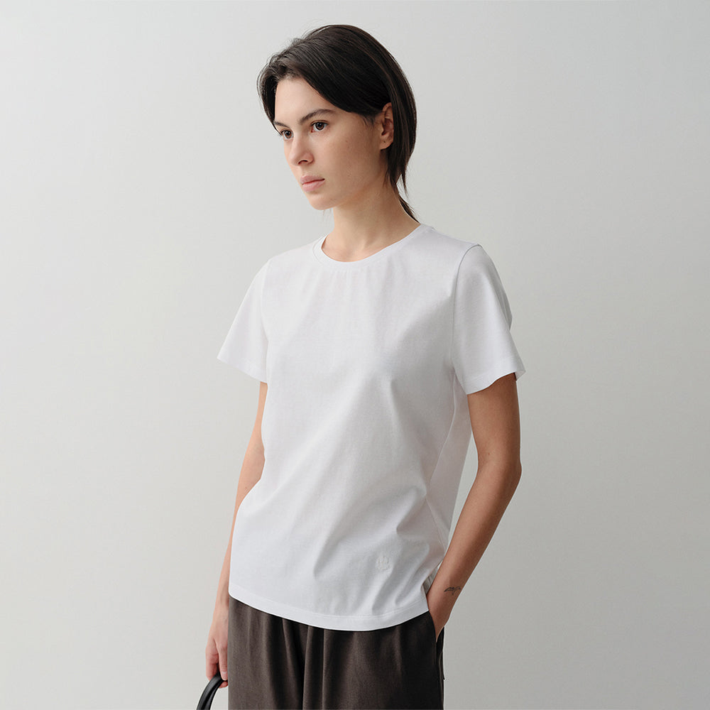 EAAH SILK LOGO T-SHIRT (WHITE)