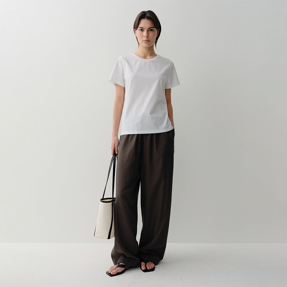 EAAH SILK LOGO T-SHIRT (WHITE)