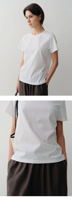 EAAH SILK LOGO T-SHIRT (WHITE)