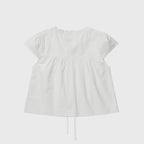 KIIMUIR (Women) Button cap sleeve short sleeve blouse_White