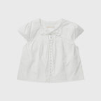 KIIMUIR (Women) Button cap sleeve short sleeve blouse_White