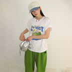 RONRON VINTAGE COCONUT BASIC FIT T SHIRT WHITE