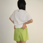 RONRON RIBBON MATCHA BASIC FIT T SHIRT WHITE