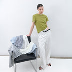 ATELIER NAIN AN SHEER HALF SLEEVE TEE (T-7210)