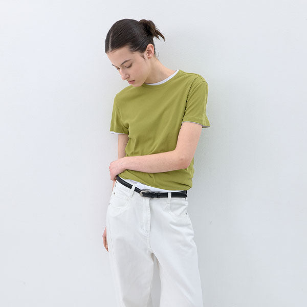 ATELIER NAIN AN SHEER HALF SLEEVE TEE (T-7210)
