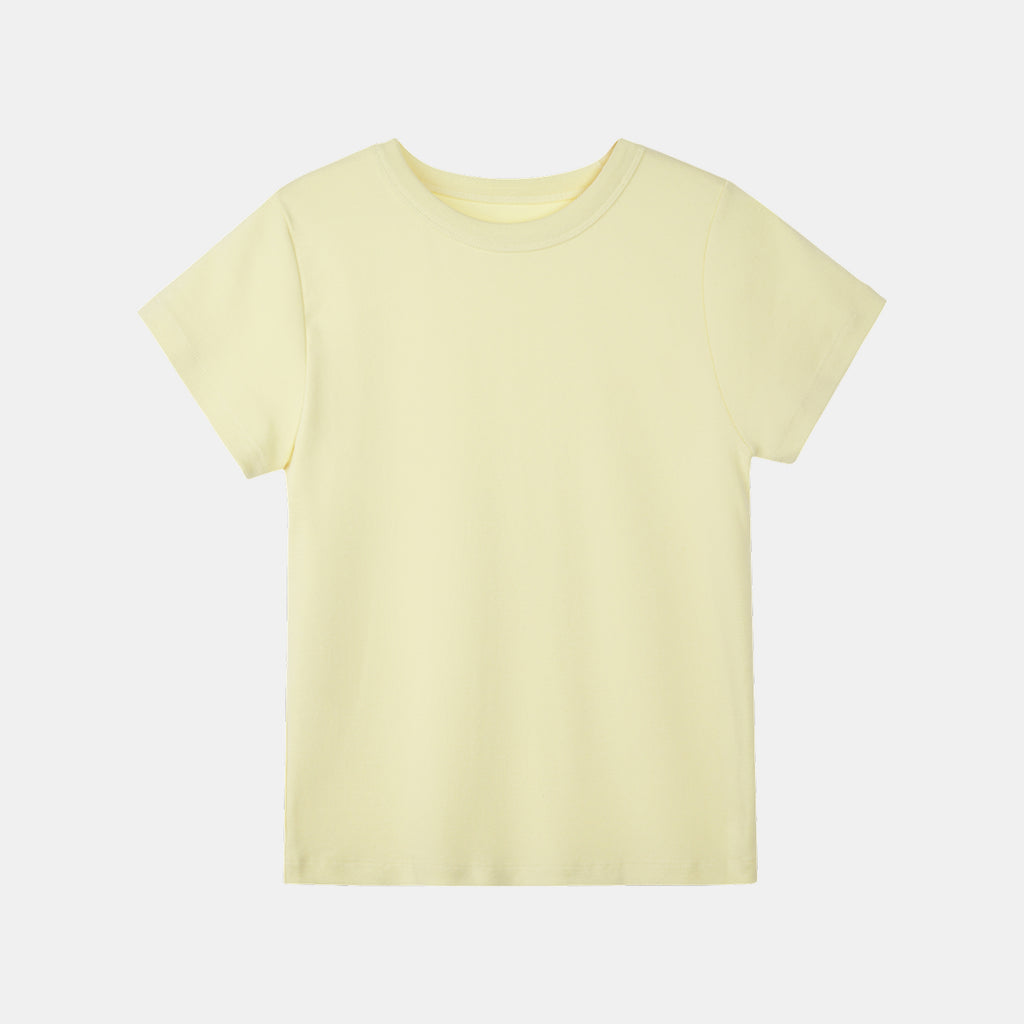 PoeteSeoul [3rd Restocks]basic round t-shirts_light yellow