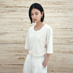 Siyazu SITP5302 U-Neck ST Short Sleeve T-Shirt_White