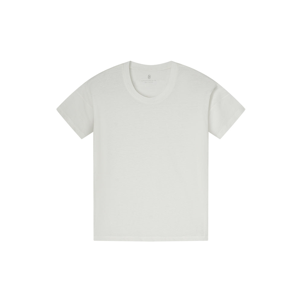 Siyazu SITP5302 U-Neck ST Short Sleeve T-Shirt_White