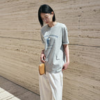 Siyazu SITP5298 Gentle retriever short sleeve t-shirt_Melange gray