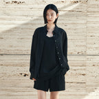 Siyazu SITP5278 Soft Sheer Summer Shirt_Black
