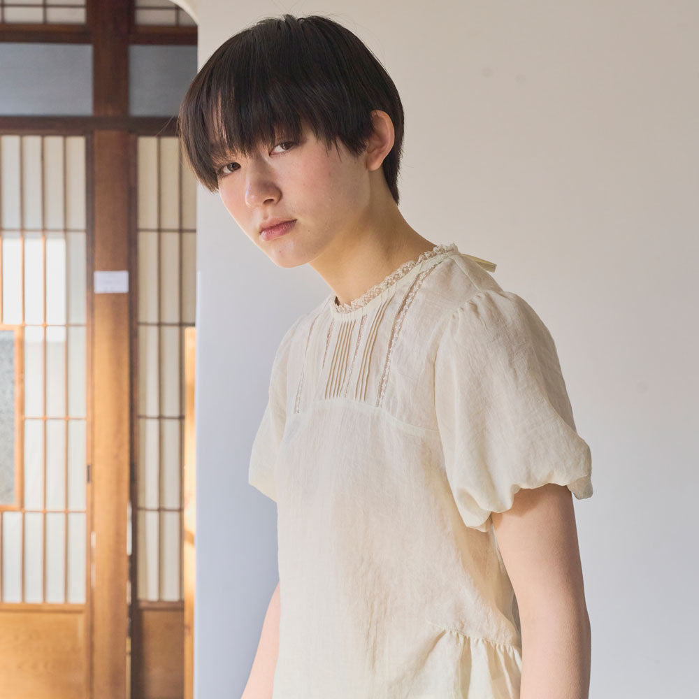 MUSED [1st Reorder] Mused Soft Sheer Blouse - Beige