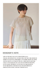 MUSED [1st Reorder] Mused Soft Sheer Blouse - Beige