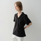 EAAH RAYON DRAWSTRING BLOUSE (BLACK)