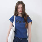 PICA HALFTONE CAP SLEEVE T-SHIRT (blue)
