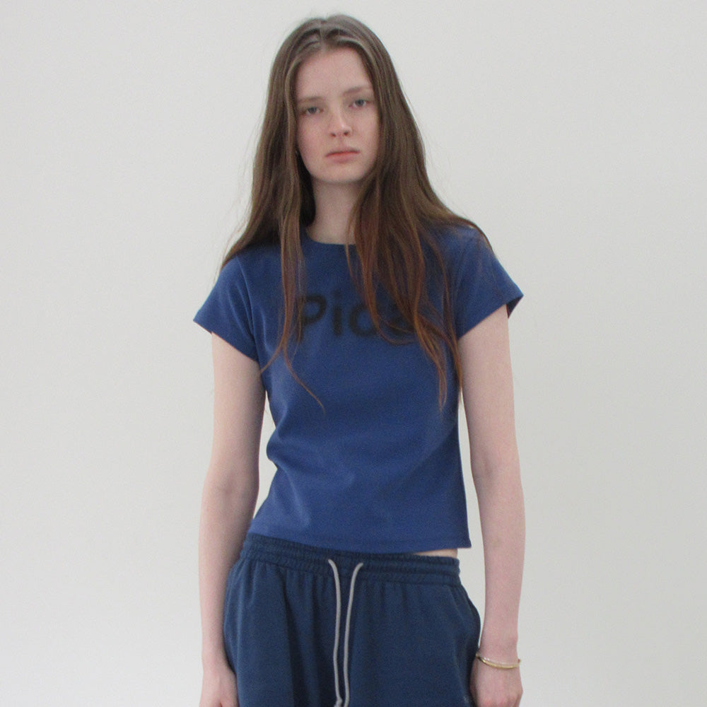 PICA HALFTONE CAP SLEEVE T-SHIRT (blue)