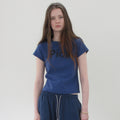PICA HALFTONE CAP SLEEVE T-SHIRT (blue)