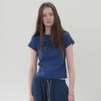 PICA HALFTONE CAP SLEEVE T-SHIRT (blue)