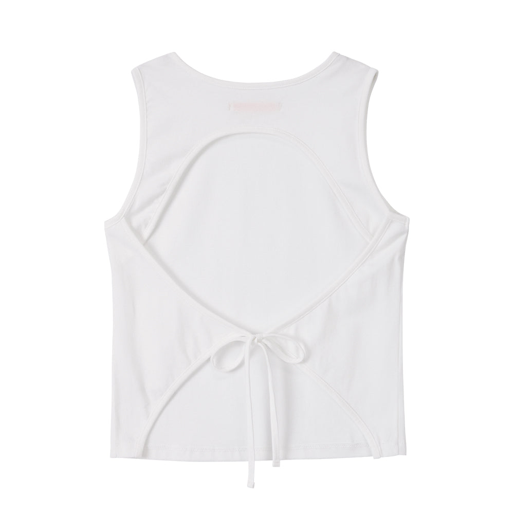 BITTERCELLS Curved Backless Top-Ivory