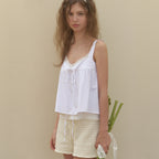 RE_L Rati strap sleeveless blouse (white)