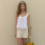 RE_L Rati strap sleeveless blouse (white)