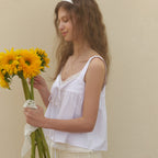 RE_L Rati strap sleeveless blouse (white)
