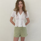 RE_L [2nd] Feria cotton v blouse (white)